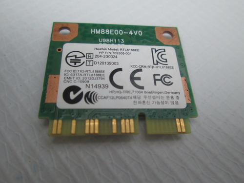 Tarjeta Wifi Wireless Hp 15 F272 Realtek Rtl8188ee Seminueva
