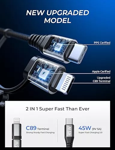  LISEN para iPhone 15 Pro Max cargador de coche USB C