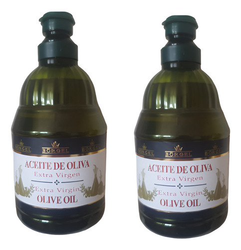 Aceite De Oliva Borgel, Pack 6 Bidones De 2 Litros C/u 0,3