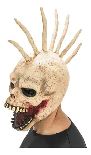 Mascara En Latex Cráneo Punk Zombie