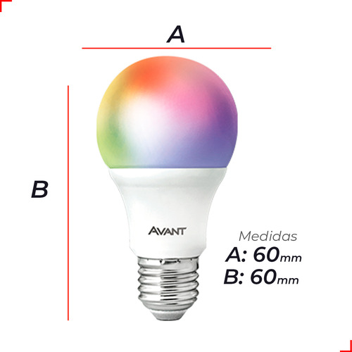 Kit 5 Lampadas Led Smart Inteligente Wi Fi Alexa Google 10w RGB E27 290028177-5 Neo Avant