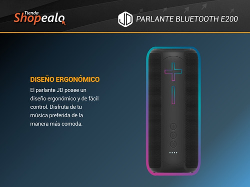 Imagen 6 de 8 de Parlante Portatil Bluetooth Inalambrico Jd E200 20w Rms Cta*