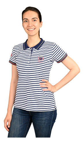 Playera Ferrion Polo Para Dama Manga Corta Color Marino