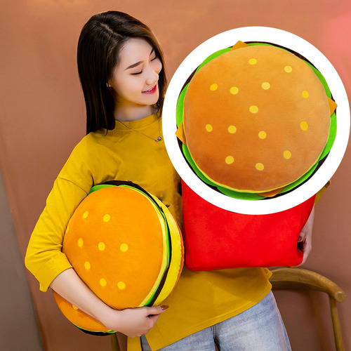 Cojín De Juguete De Peluche Con Hamburguesa Con Queso, Ropa