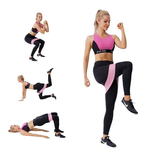 Imagen 6 de 9 de Banda Elástica Tela Resistencia Fitness Pilates Gym Yoga