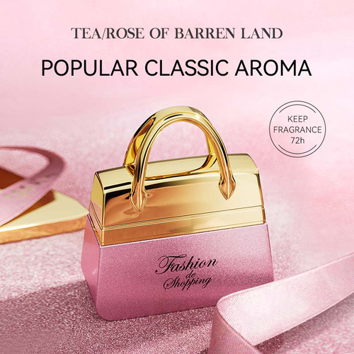 Perfume de mujer con forma de bolsa de compras a la moda, fragancia fresca y ligera