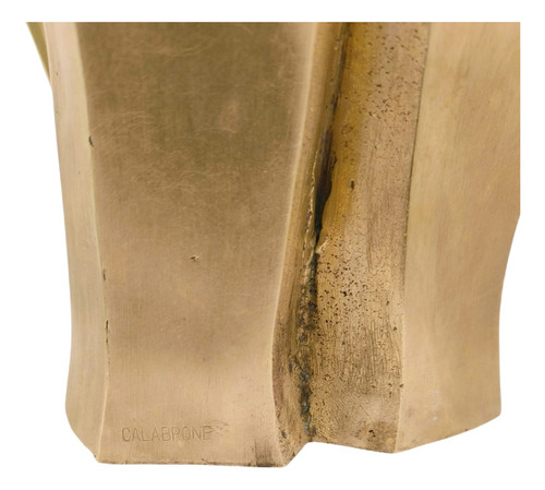 Domenico Calabrone, Escultura Em Bronze, Torre 47x12x14cm B8 Amarelo (Usado)