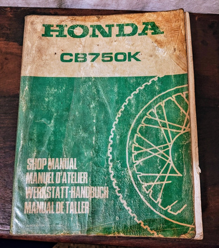 Manuel De Instrucciones Moto Honda Cb750k (Usado)