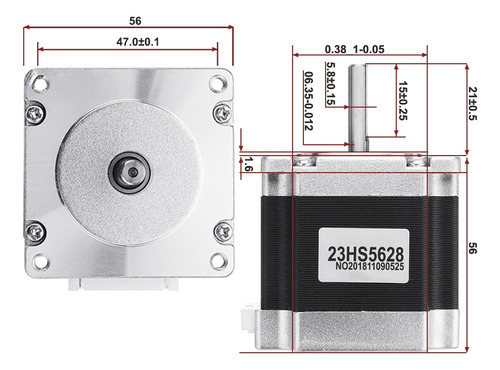Motor Nema 23 Alto Torque 1.8 Cnc Impresora 3d Paso Paso