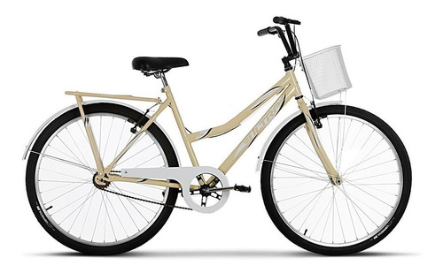 Bicicleta  urbana Ultra Bikes Summer Tropical aro 26 19" 1v freios v-brakes cor bege/branco
