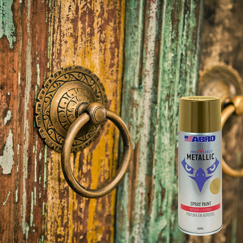 Pintura En Aerosol Abro Cubritivo Secado Rapido Oro 400ml