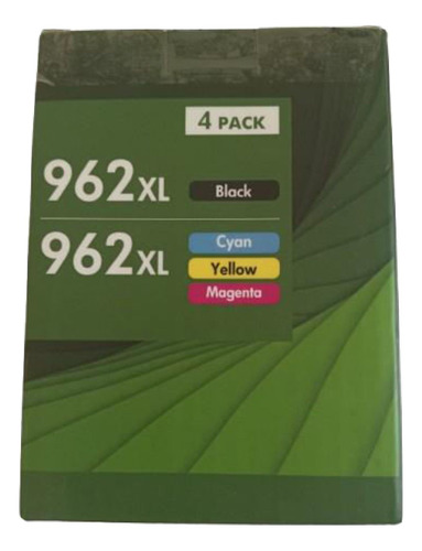 4pack Cartuchos 962xl Compatible Hp 9012, Office Jet Pro
