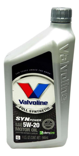 Aceite 5w20 Sintetico 0.946 Litros Valvoline
