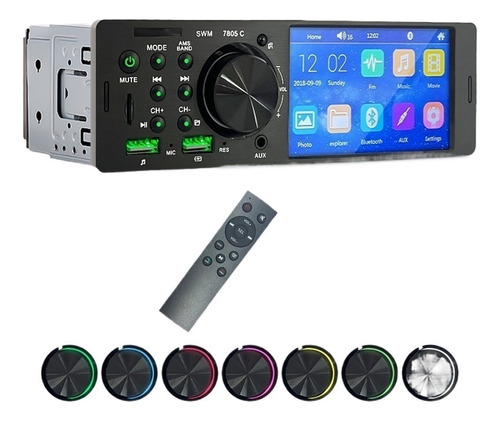 Pantalla Táctil Bluetooth Stereo Mp5 Player Fm Receiver