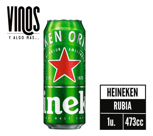 Cerveza Heineken - Lata 473cc
