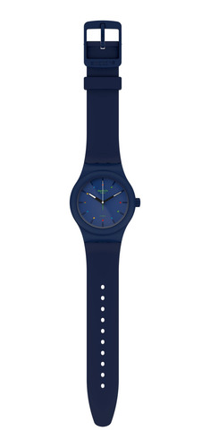 Reloj Swatch Waktu51 So30n400 Correa Azul Bisel Azul Fondo Azul