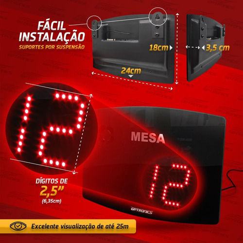 Chama Garçom Eletrônico Com 5 Campainhas De Mesa