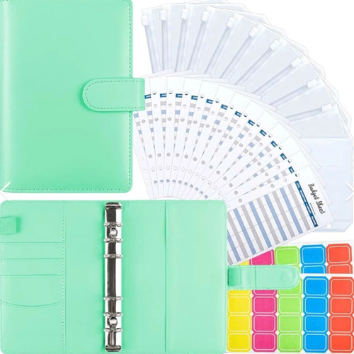 Bolsa De Carpeta Cremallera Planner Cuaderno Libreta A6 Kit