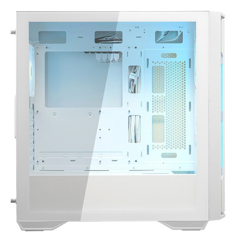 Gabinete Cougar Uniface Rgb Blanco Con Vidrio Templado Nnet