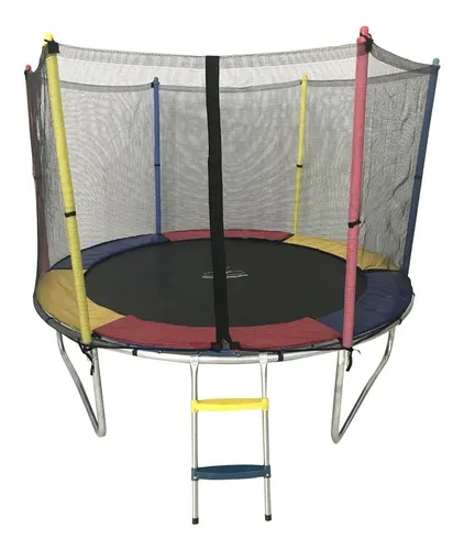 Henri Trampolim Kids Cama Elástica 2.44 m Cor Da Proteção Das Molas Multicolor e Tela Preta Menor preço em Henri Trampolim Kids Cama Elástica 2.44 m Cor Da Proteção Das Molas Multicolor e Tela Preta