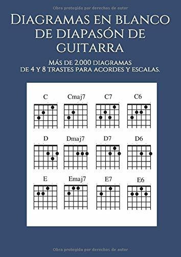 Libro : Diagramas En Blanco De Diapason De Guitarra Mas De.