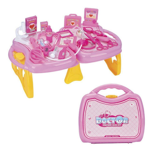 Conjunto Maleta Médica Brinquedo Infantil Acessórios +brinde