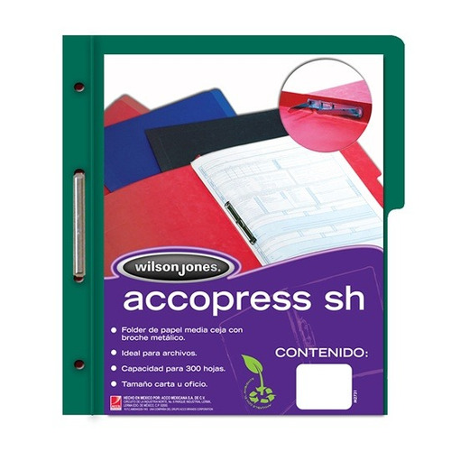 Folder De Papel Tamaño Carta Acco Accopress  P4578 Tipo Carp