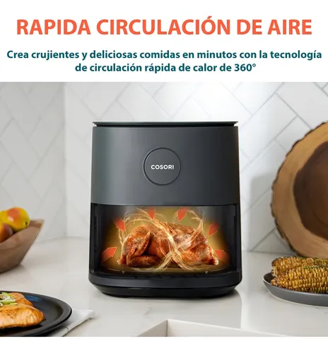 Freidora Aire Led Cosori Horno Eléctrico 9 Funciones 4.7l Color Negro
