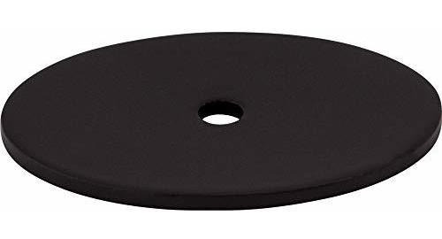 Top Knobs Oval Backplate Finish: Black, Size:
