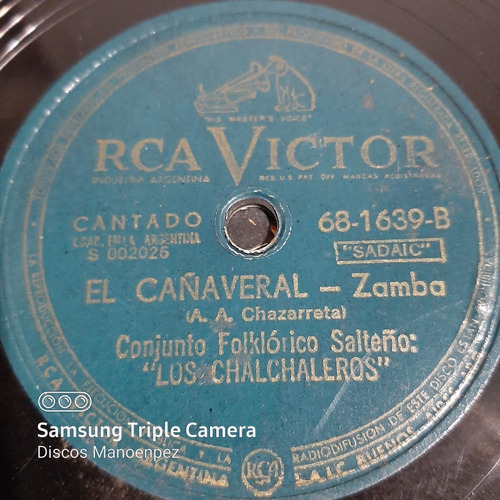 Pasta Conj Salteño Los Chalchaleros Rca Victor C160