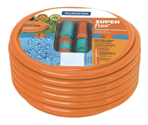 Set Manguera Jardin Super Flex 15 M + Accesorios Tramontina