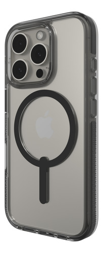 Funda Para Iphone 16 Con Magsafe Zagg Transparente Con Borde Negro
