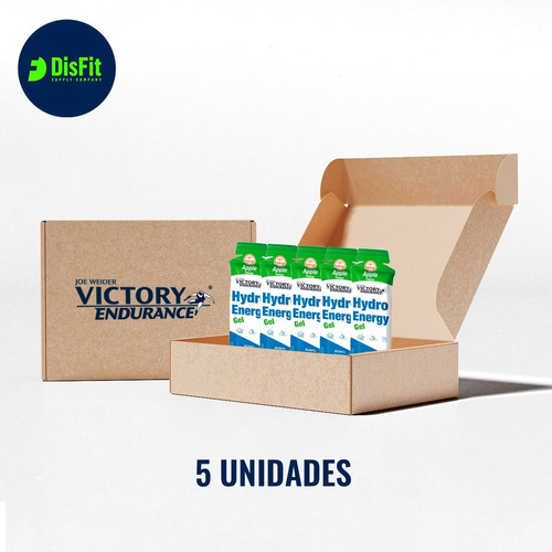 Pack X 5 U Gel Hydro Energy Victory Endurance Sabor Manzana