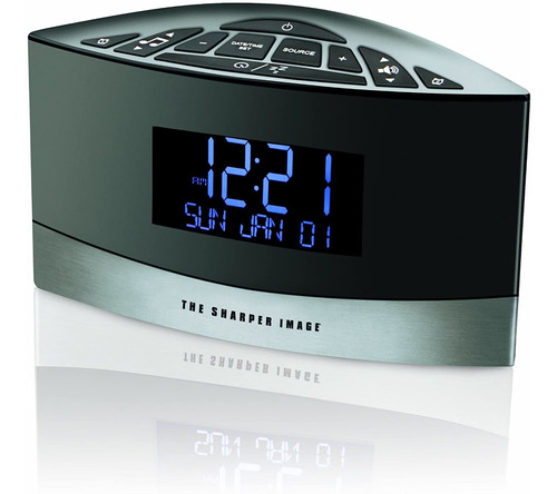 Reloj Despertador Sharper Image Con Sonidos Y Radio Fm