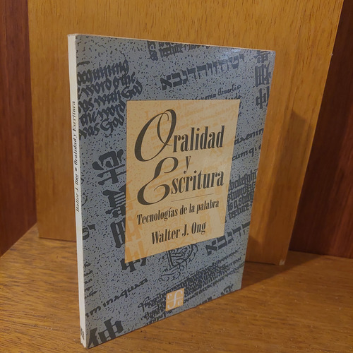 Oralidad Y Escritura, Walter J. Ong
