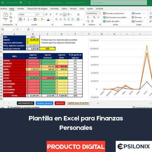 Plantilla De Excel Para Control De Gastos Personales
