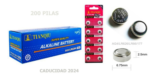 600 Pilas Ag4 Equivale A Lr626 377a 1.5v Alcalina Reloj