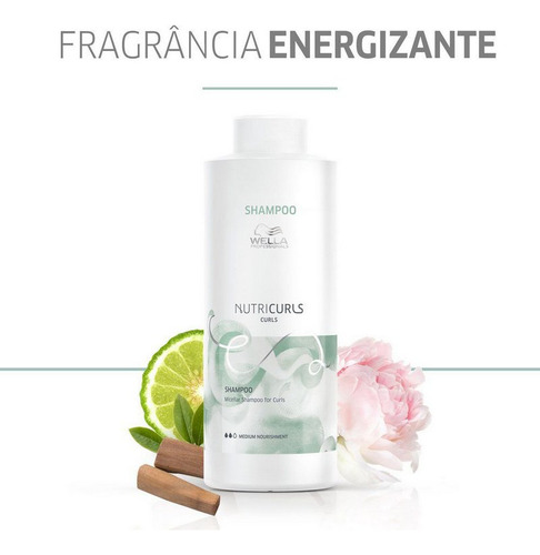 Kit Nutricurls Shampoo 1l + Máscara 500g Wella Professionals