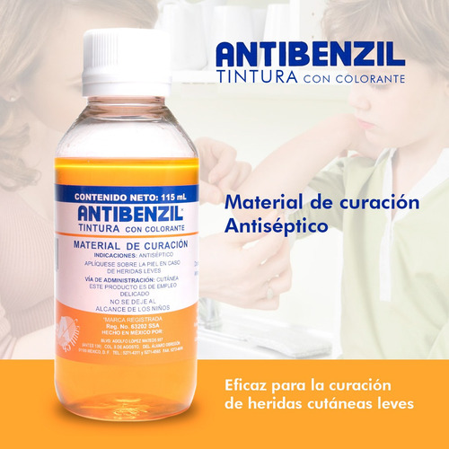 Antibenzil Antiséptico Germinicida Quirúrgico Tintura 115 Ml