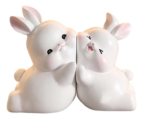 Sujetalibros De Conejo Para Guardar Libros, Figuras Blanco