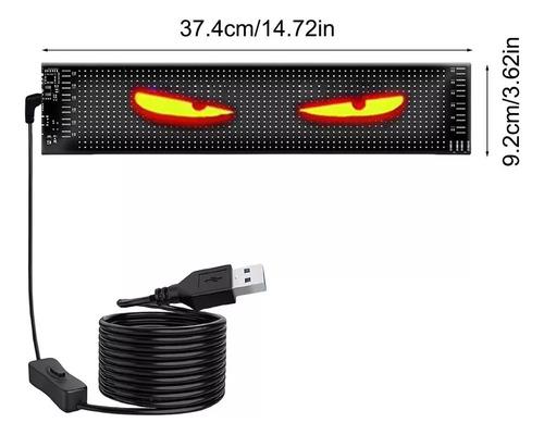 Lâmpada De Olho Do Diabo Para Carros, Tela Led Flexível