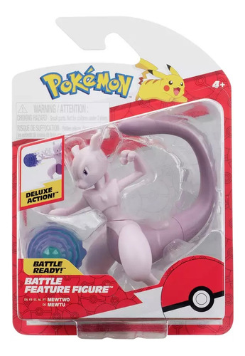 Figura Mewtwo Lista Para La Batalla Pokémon Deluxe Action