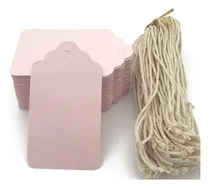 Comprar 100 Etiquetas De Regalo Colgantes De Papel Rosa, Etiquetas D