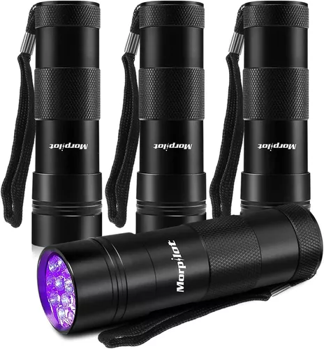 Morpilot Luz LED ultravioleta de 12 focos para detectar manchas y orina, la  mejor linterna UV para encontrar manchas en tapetes o detectar orina de