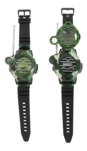 2 Piezas 7 En 1 Niños Walkie Talkie Relojes De Pulsera Al