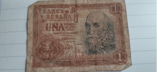 Billete Una Peseta Año 1953