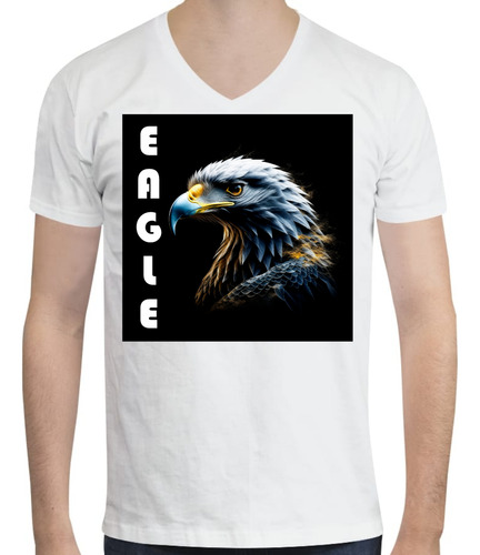 Playera Diseño Eagle - Aguila - Moda - Cuello V