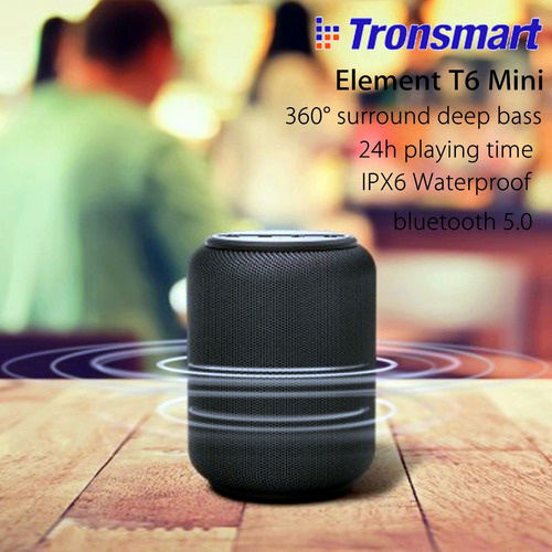 Tronsmart Parlante Bluetooth Portatil Acuatico Bass T6 Mini
