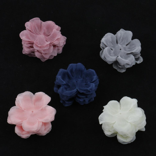 2 X 50 Piezas De Pétalos De Tela De Gasa Con Flores Para Pin