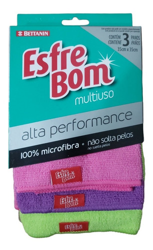 3 Paño Microfibra Multiuso 30x30 Cm Alta Calidad Y Absorción